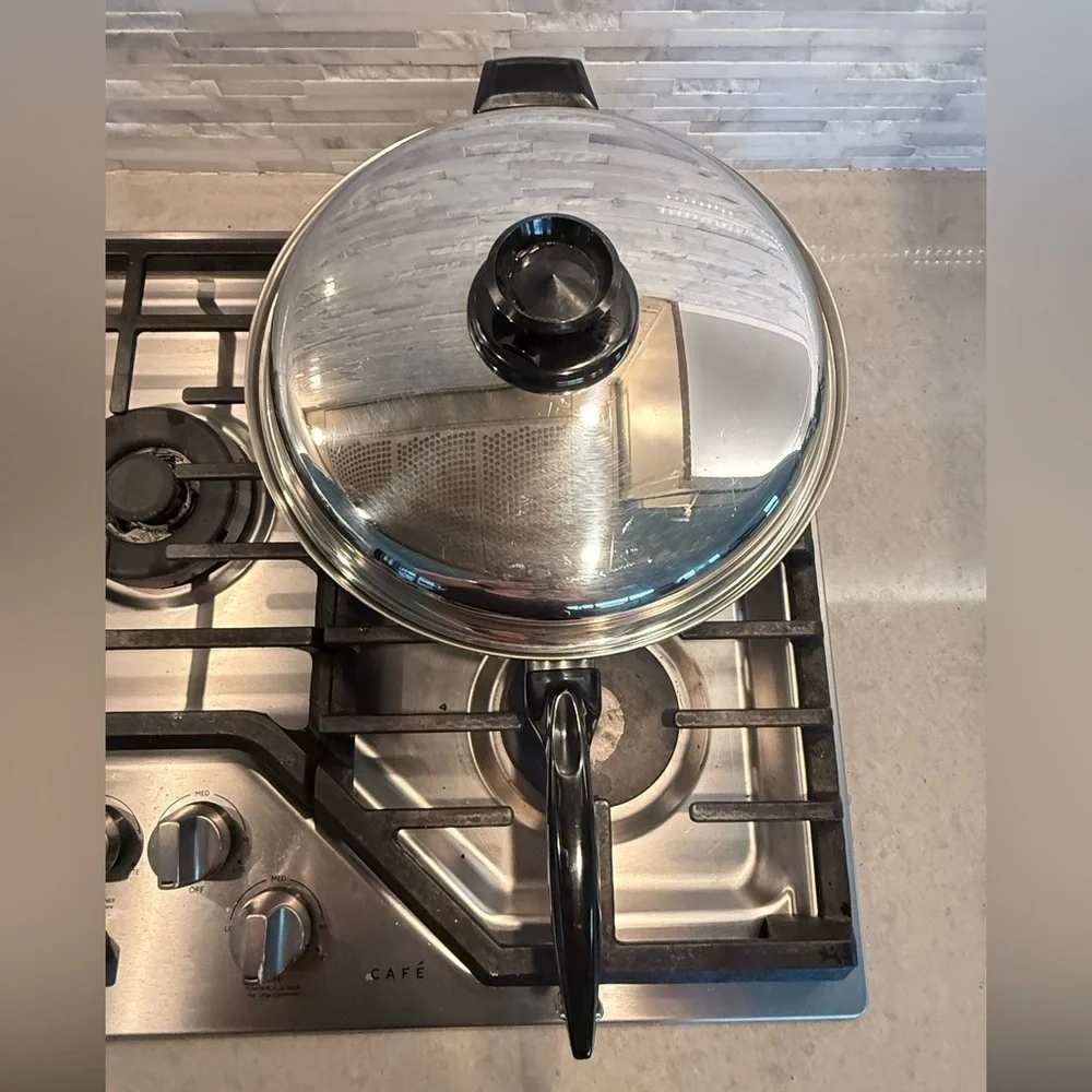 Kitchen Craft by West Bend 12” Stainless Steel Waterless Skillet with Vented Lid